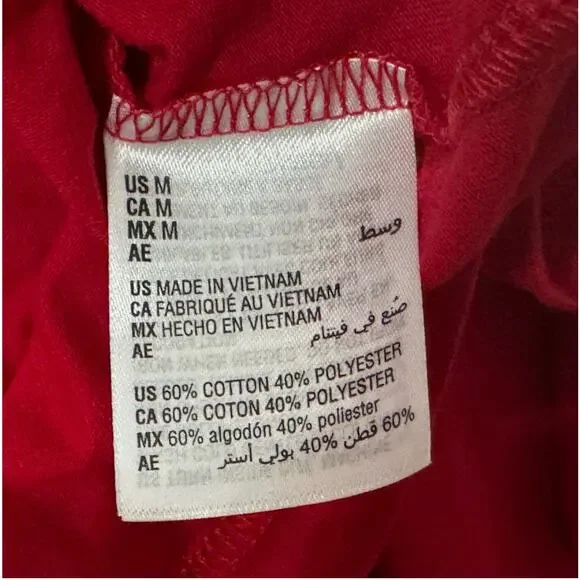 Macys Pajama Set Mens Medium Red MERRY AND BRIGHT Holiday Festive Lounge Comfy - Picture 8 of 9